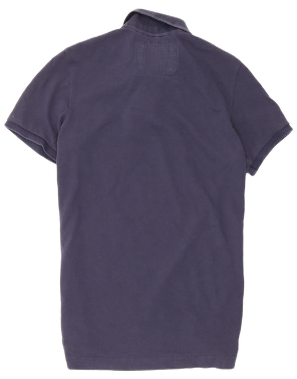Женская рубашка поло Superdry UK 20 2XL Темно-синяя, хлопок