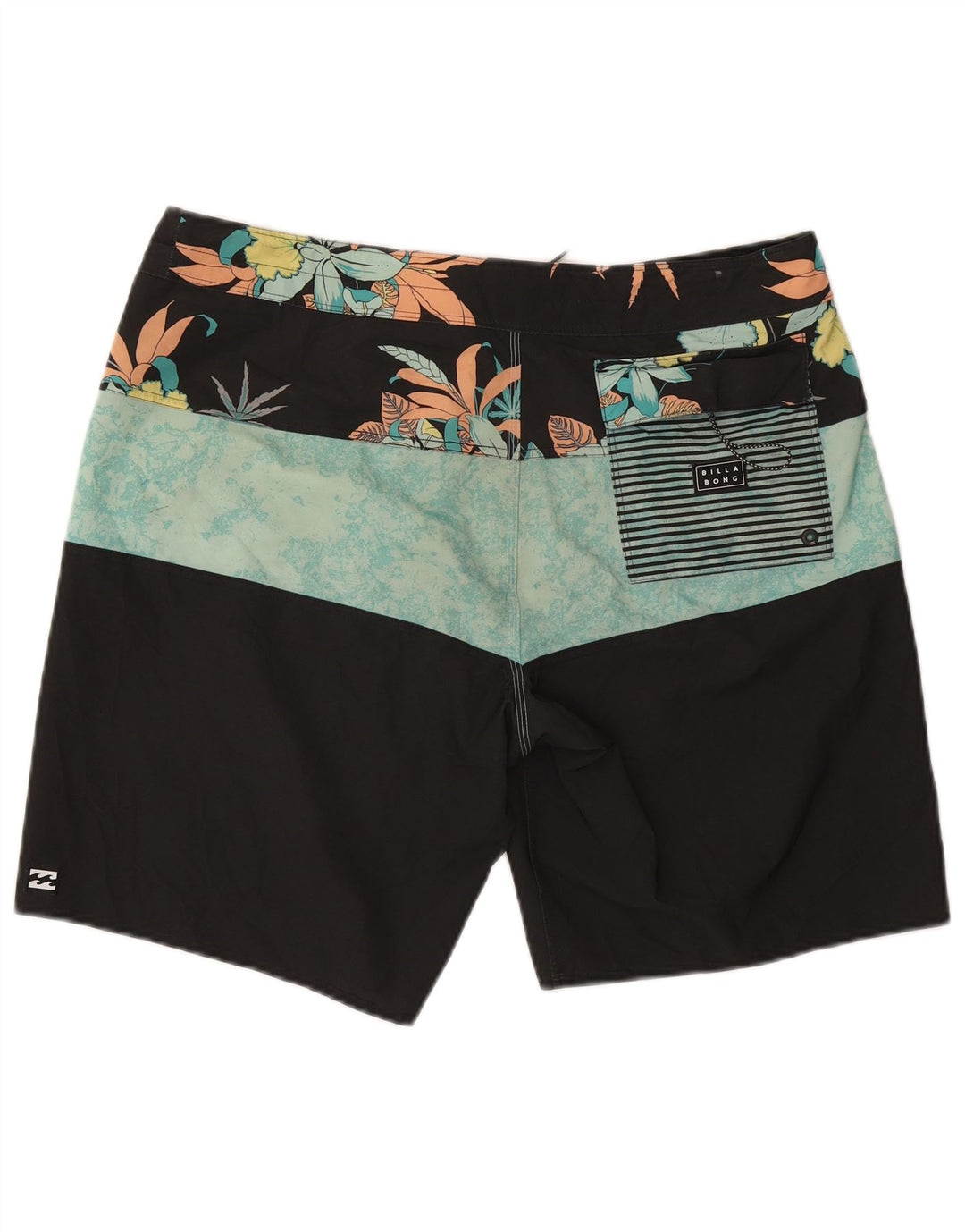 Мужские шорты для плавания Billabong, большой разноцветный полиэстер с цветочным принтом