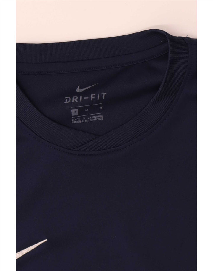 Мужской топ Nike Dri Fit с длинным рукавом, средний темно-синий, полиэстер