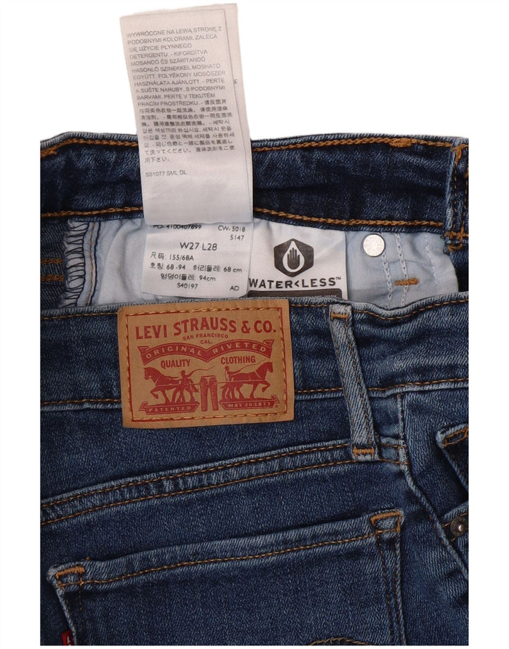 Женские джинсы скинни LEVI'S 711 W27 L28 синие, хлопок