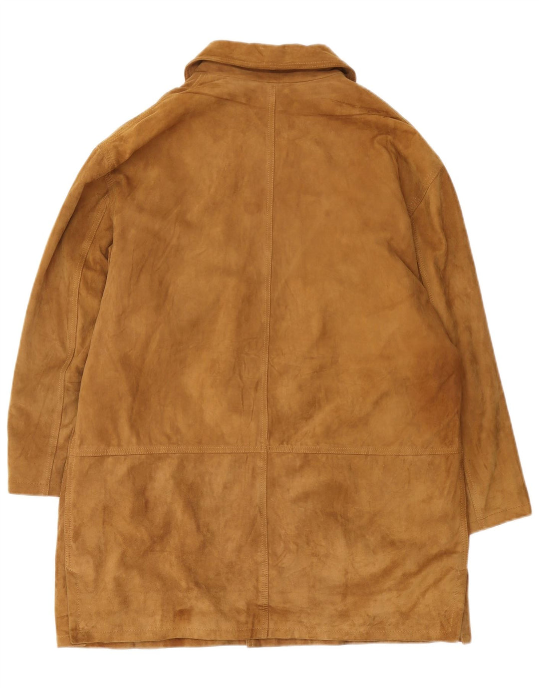 Винтажное мужское замшевое пальто IT 54 2XL Коричневое кожаное