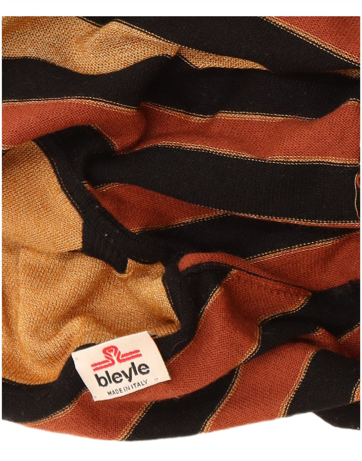 Женский джемпер BLEYLE с высоким воротником UK 12, средний, черный в полоску