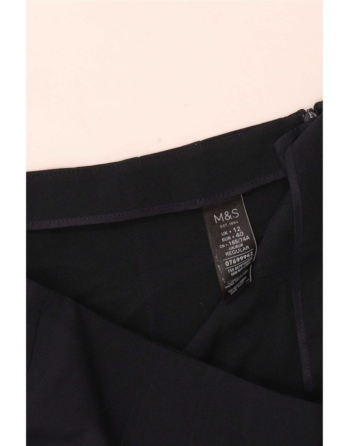 Женские узкие костюмные брюки Marks & Spencer UK 12 Medium W30 L30 Темно-синие