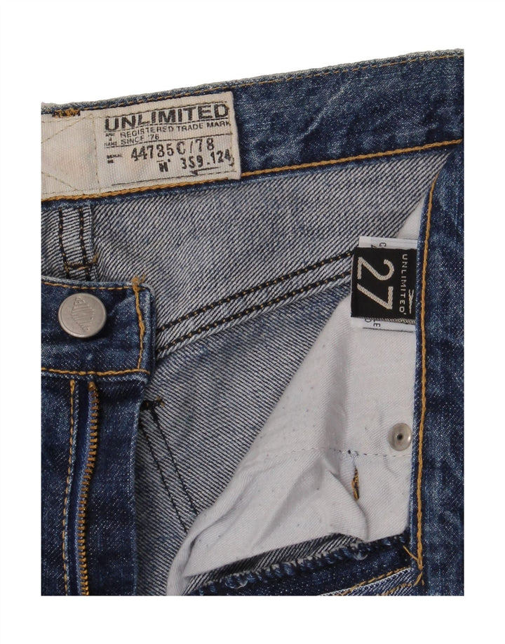 UNLIMITED Womens Straight Jeans W27 L31 Blue Cotton Vintage Unlimited and Second-Hand Unlimited from Messina Hembry 