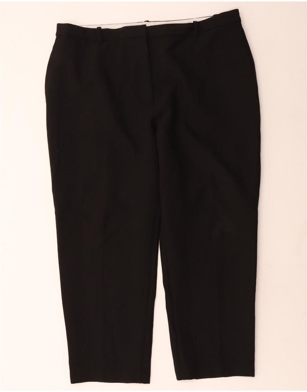 Женские зауженные брюки-чиносы Marks & Spencer UK 20 2XL W40 L27 черные