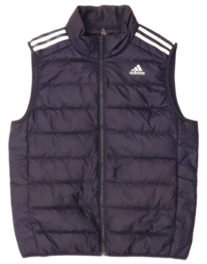 Мужской жилет с подкладкой Adidas UK 38, средний темно-синий, полиэстер
