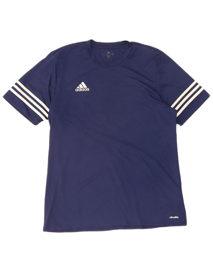 Мужская футболка Adidas Climalite, большой темно-синий полиэстер