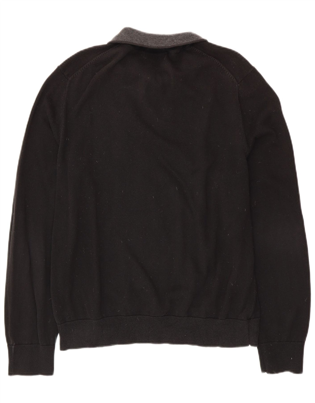 Мужской джемпер NAUTICA с воротником на молнии, большой черный хлопковый свитер