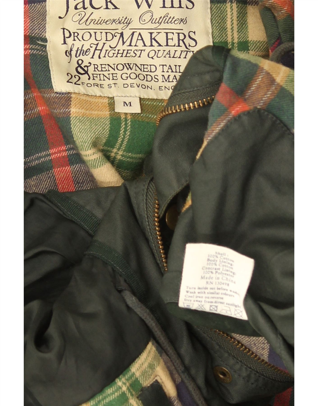 Мужская куртка Jack Wills с капюшоном UK 38, средний зеленый полиэстер