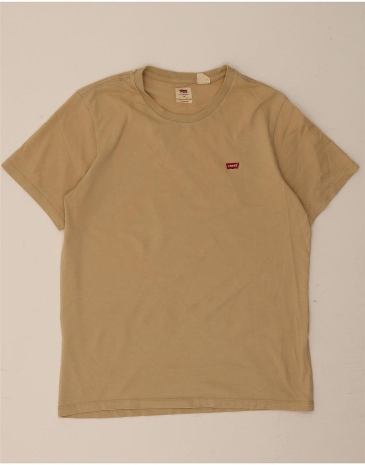 LEVI'S Mens Standard T-Shirt Top Medium Beige Cotton Vintage Levi's and Second-Hand Levi's from Messina Hembry 