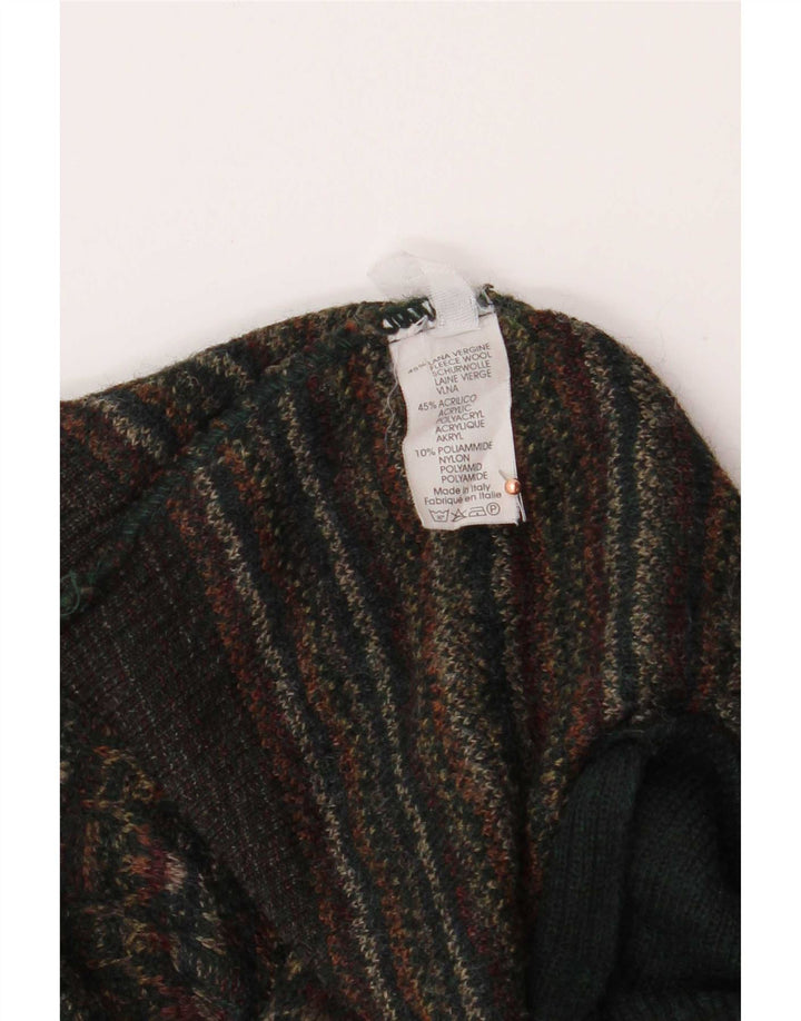 Мужской кардиган Rodes 2XL, коричневый, шерсть с геометрическим рисунком