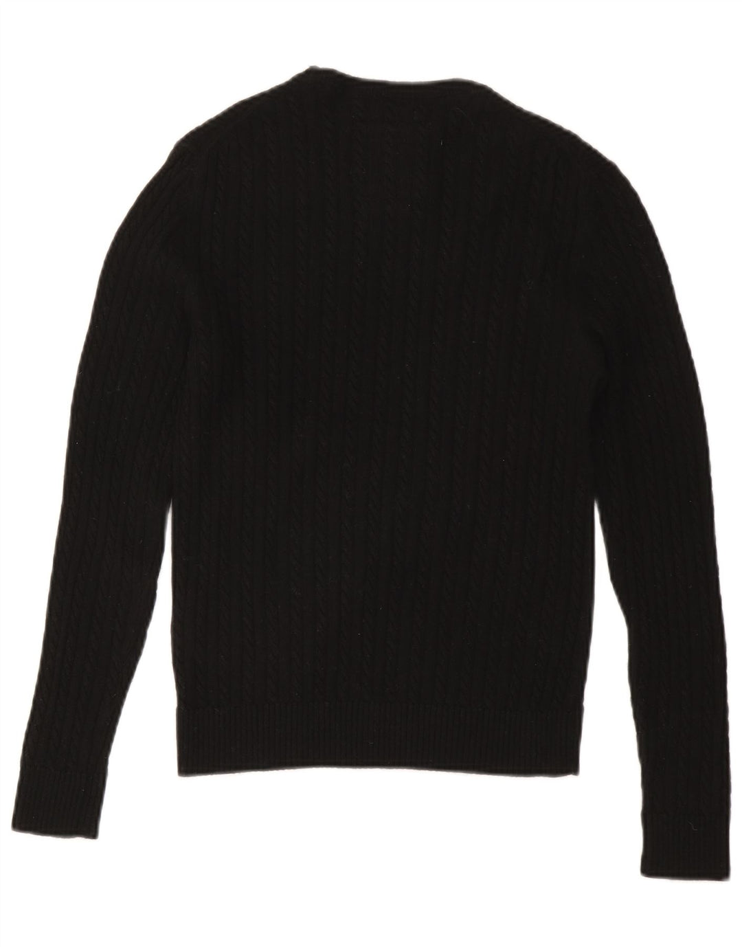 Женский джемпер с круглым вырезом SUPERDRY UK 12, средний черный, шерсть