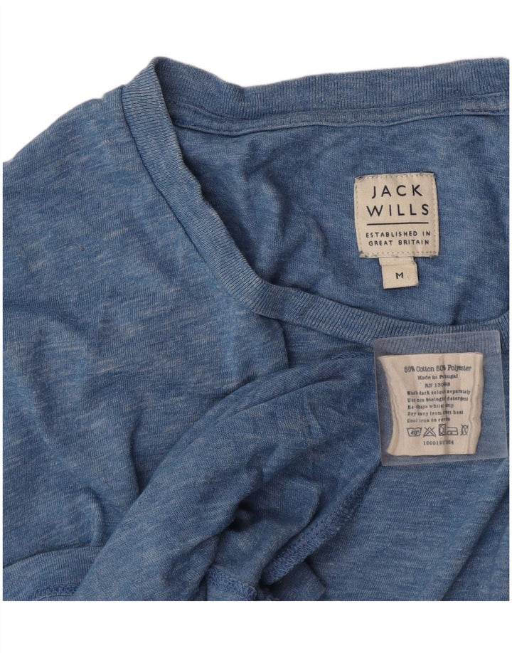 Мужская футболка Jack Wills из хлопка среднего синего цвета с крапинками