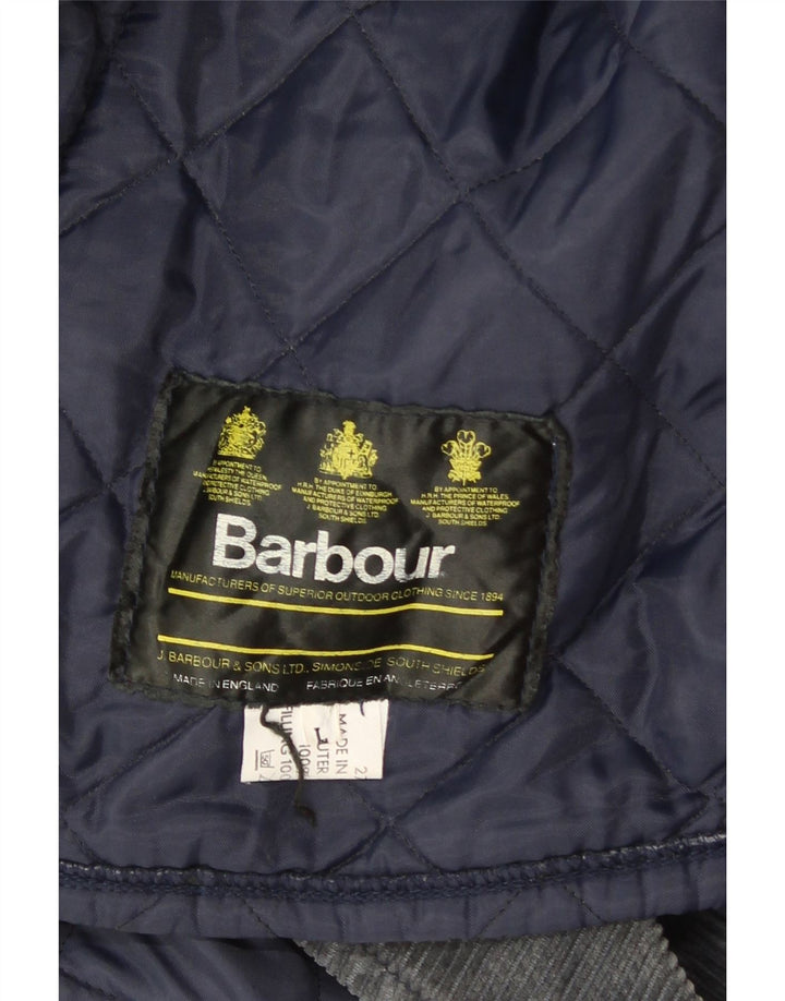 Мужская стеганая куртка Barbour UK 40, большая, темно-синяя, нейлон