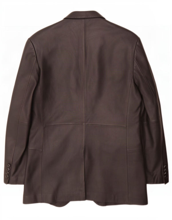 Мужской кожаный пиджак Ben Sherman на 3 пуговицах, Великобритания 40, большой черный