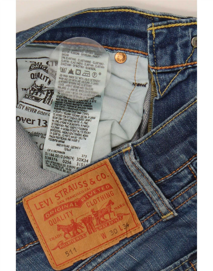 Женские джинсы Levi's Slim 511 W30 L34 синие, хлопок
