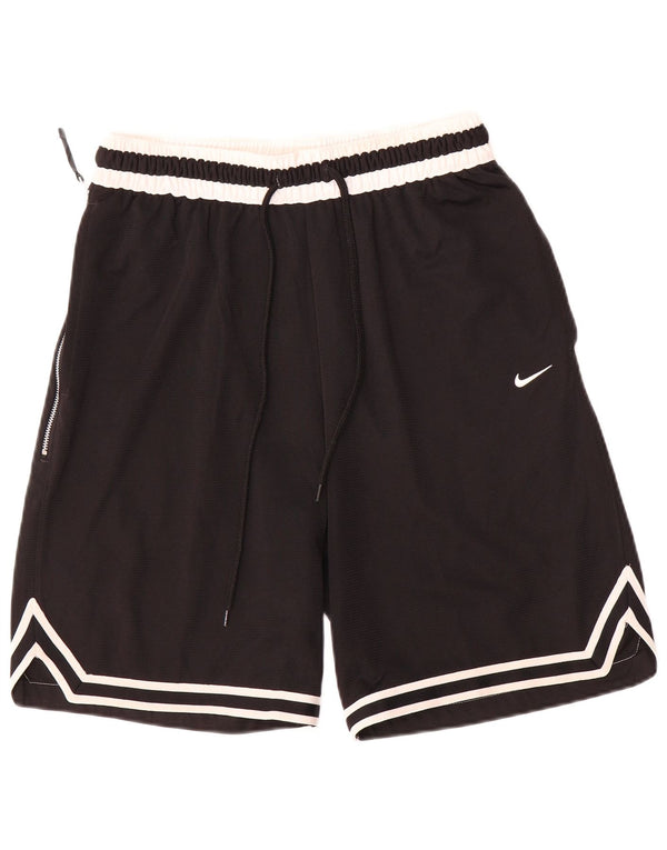 Мужские спортивные шорты Nike Dri Fit среднего размера, полиэстер с цветными блоками, средний черный