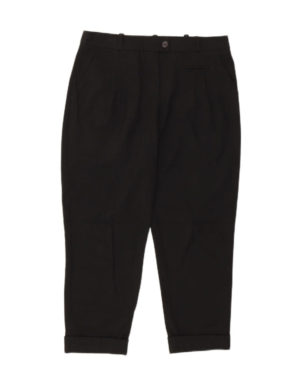 TOPSHOP Женские зауженные укороченные брюки UK 10 Small W31 L23 Черные