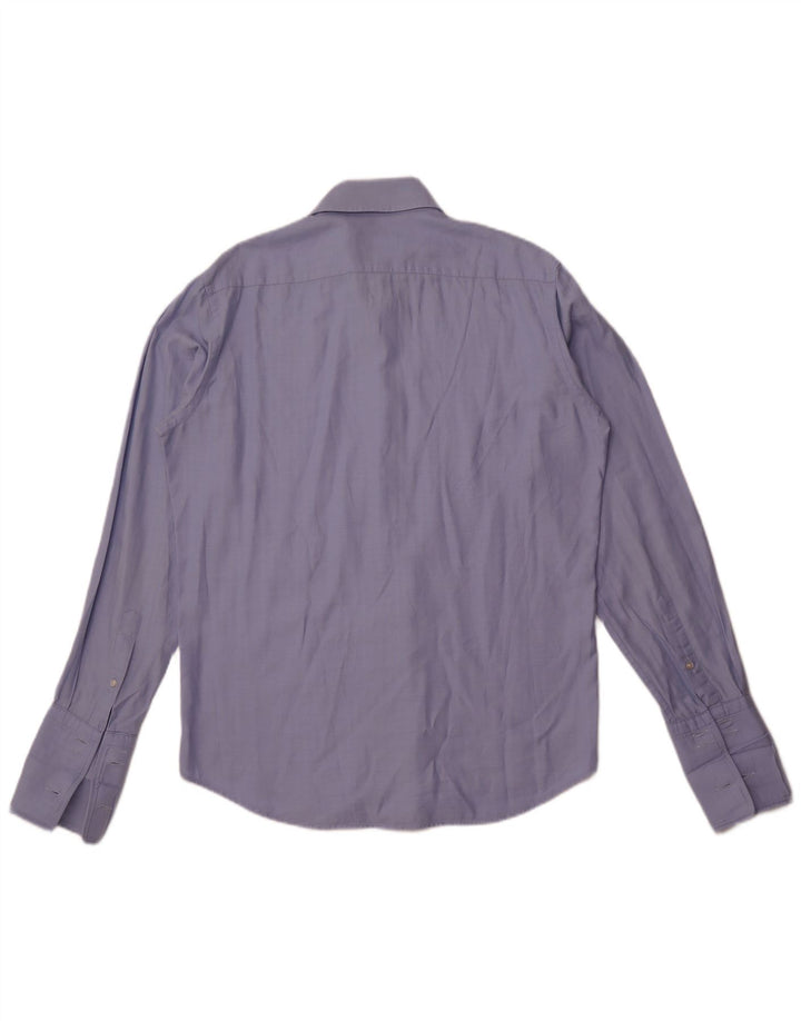 Мужская деловая рубашка обычного кроя Hugo Boss, размер 39 15 1/2, средний синий