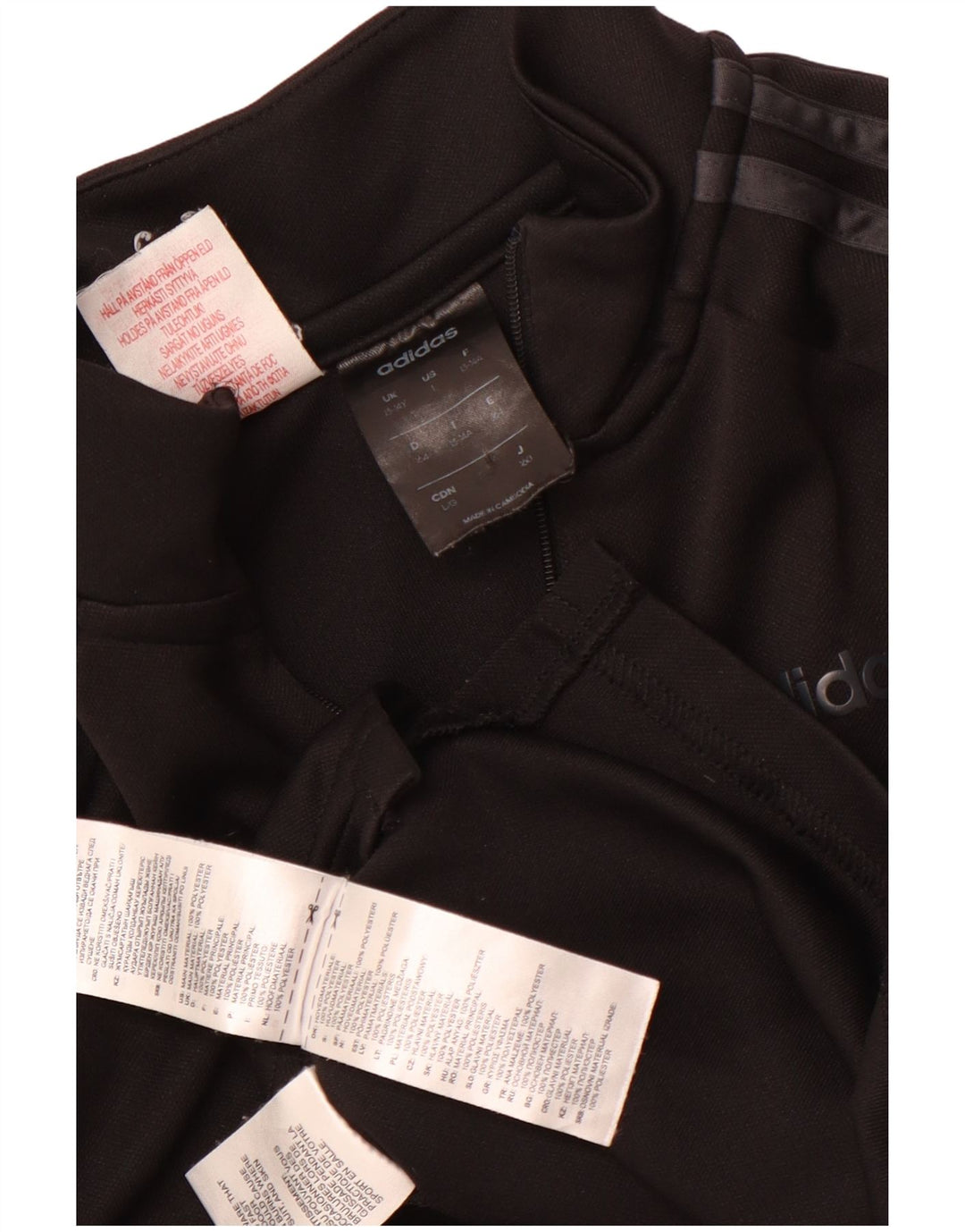 Спортивный костюм Adidas Climalite с воротником на молнии для мальчиков 13–14 лет, черный