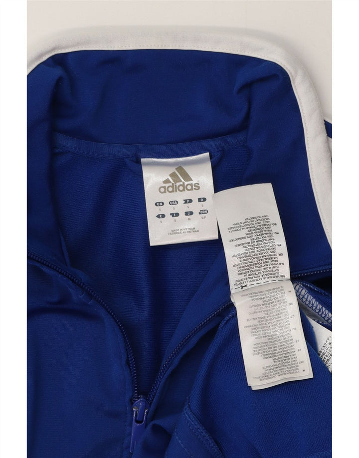 Мужской спортивный костюм Adidas, верхняя куртка, маленький синий полиэстер с цветными блоками