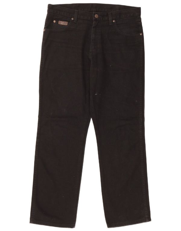 Мужские прямые джинсы Wrangler Ohio W34 L30, черный хлопок