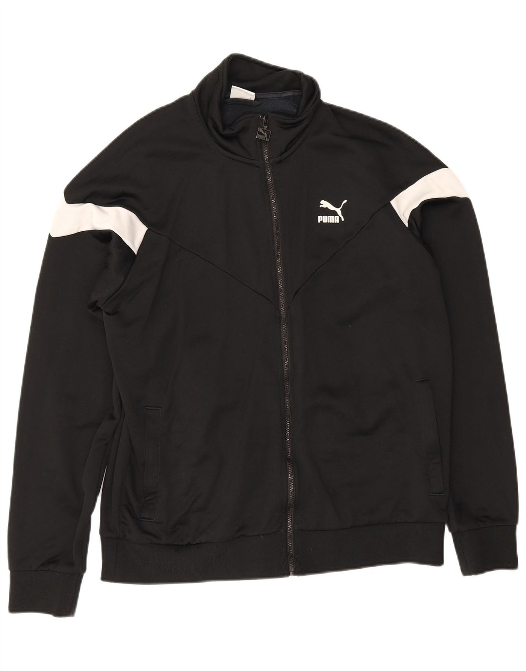 Мужская спортивная куртка Puma, большая черная с цветными блоками