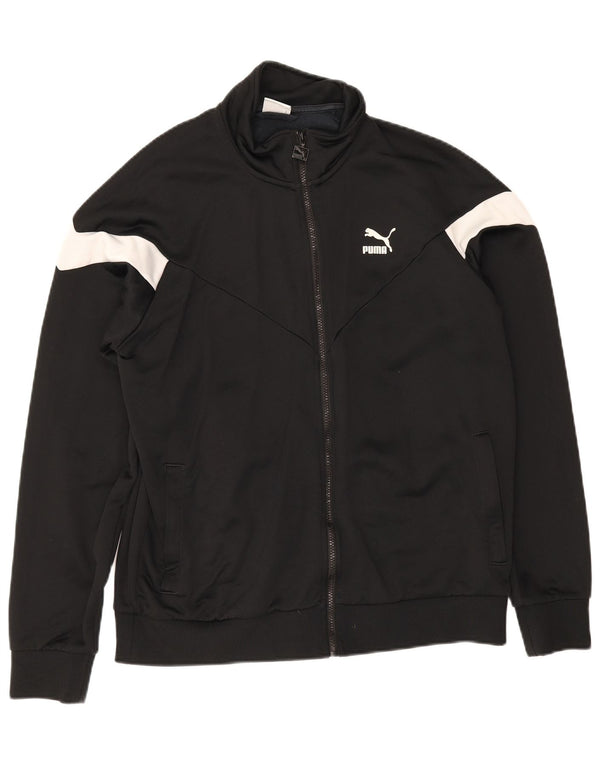 Мужская спортивная куртка Puma, большая черная с цветными блоками