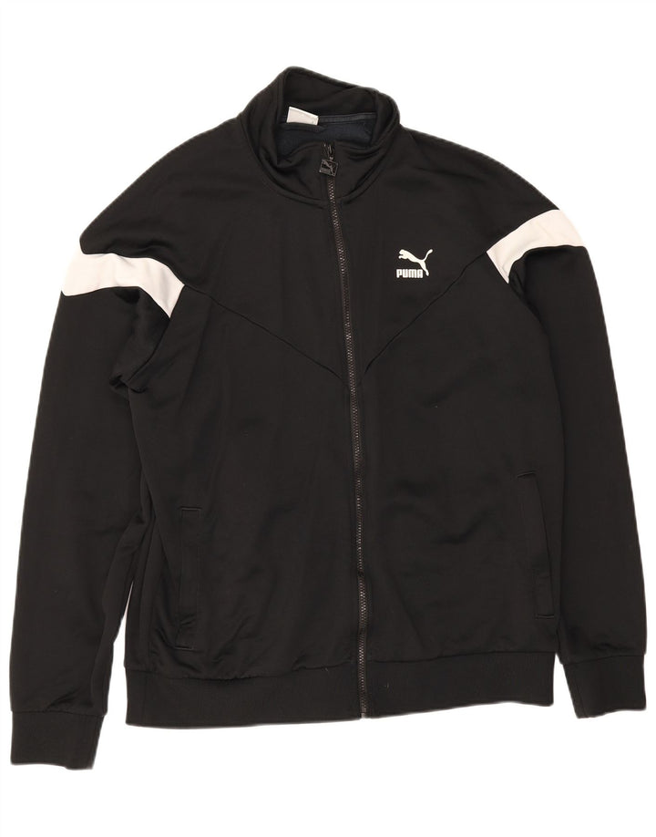 Мужская спортивная куртка Puma, большая черная с цветными блоками