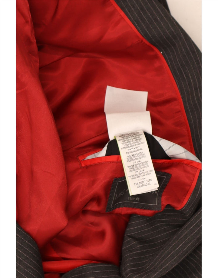 Мужской пиджак на двух пуговицах Marks & Spencer UK 44 XL, серый в тонкую полоску