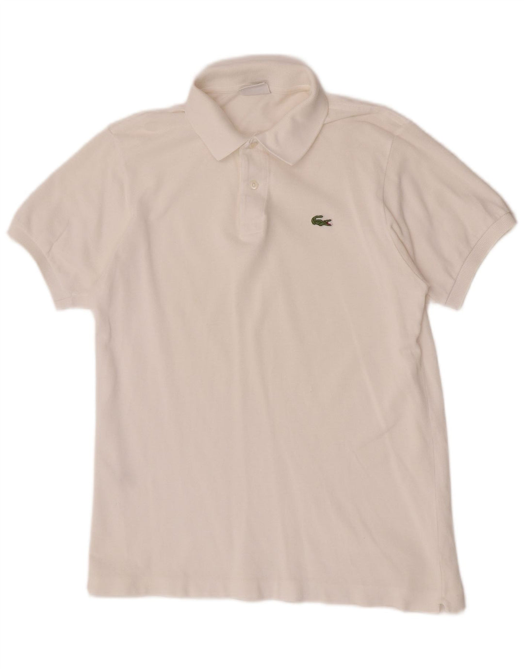 Мужская рубашка-поло Lacoste, размер 4, средний белый хлопок