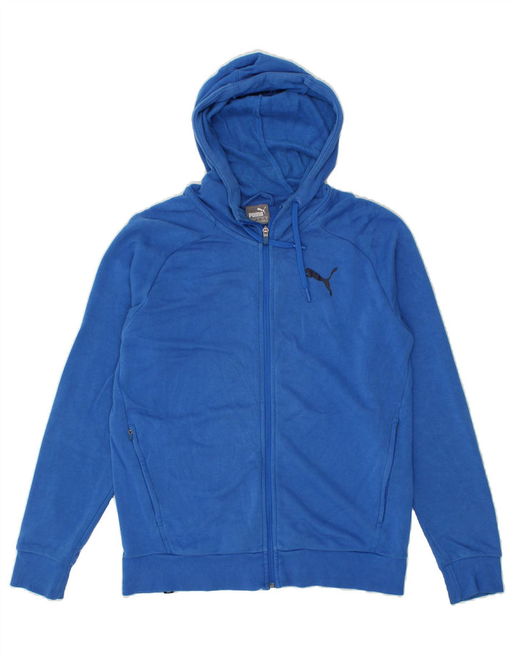 PUMA Mens Zip Hoodie Sweater Small Blue Cotton Vintage Puma and Second-Hand Puma from Messina Hembry 