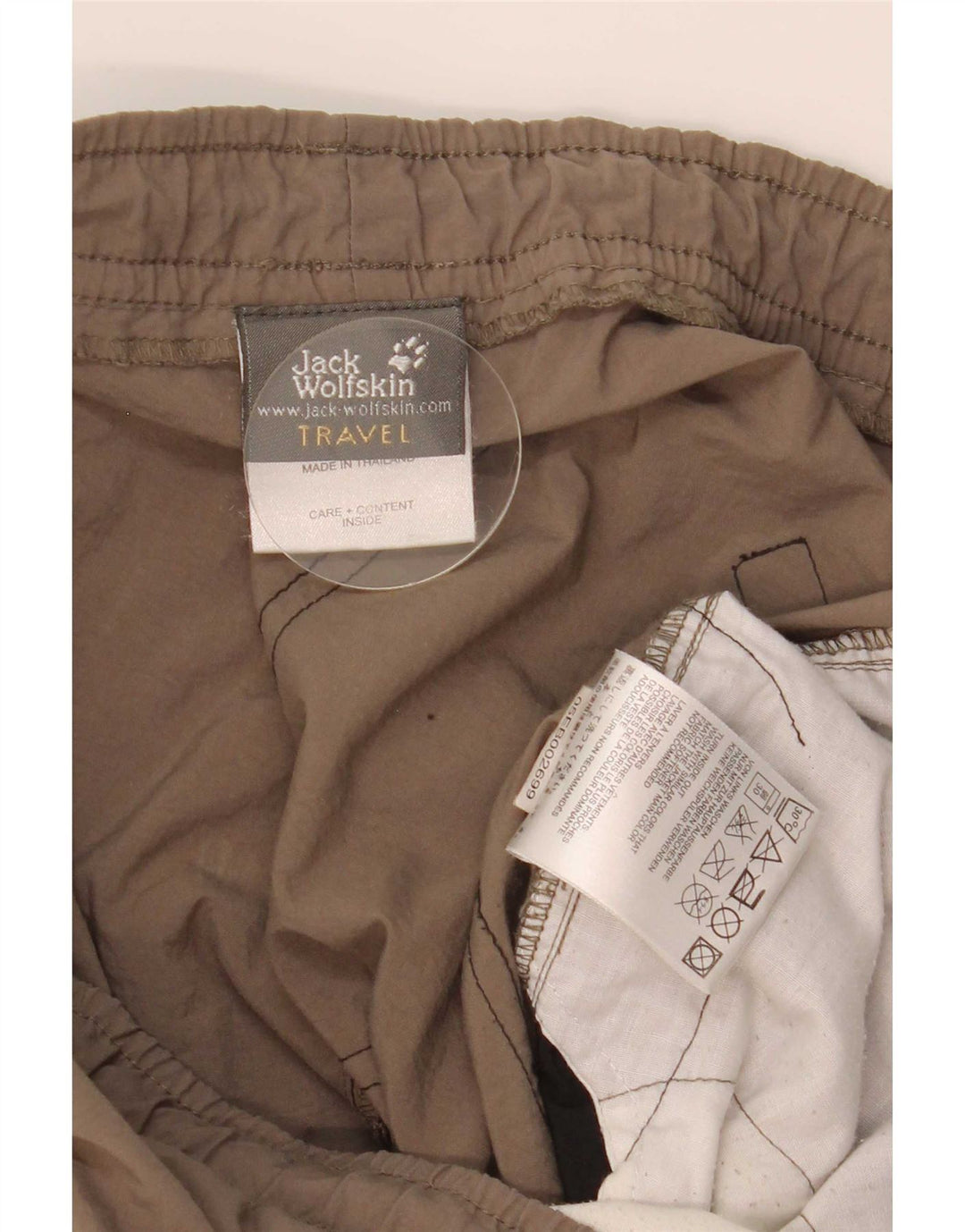 Мужские походные брюки Jack Wolfskin Medium W32 L33 Коричневые с цветными блоками