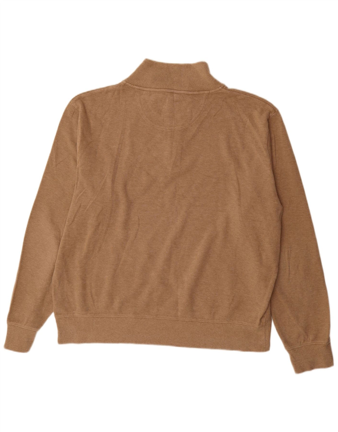 Мужской свитер с воротником на молнии Gant 3XL, коричневый хлопок