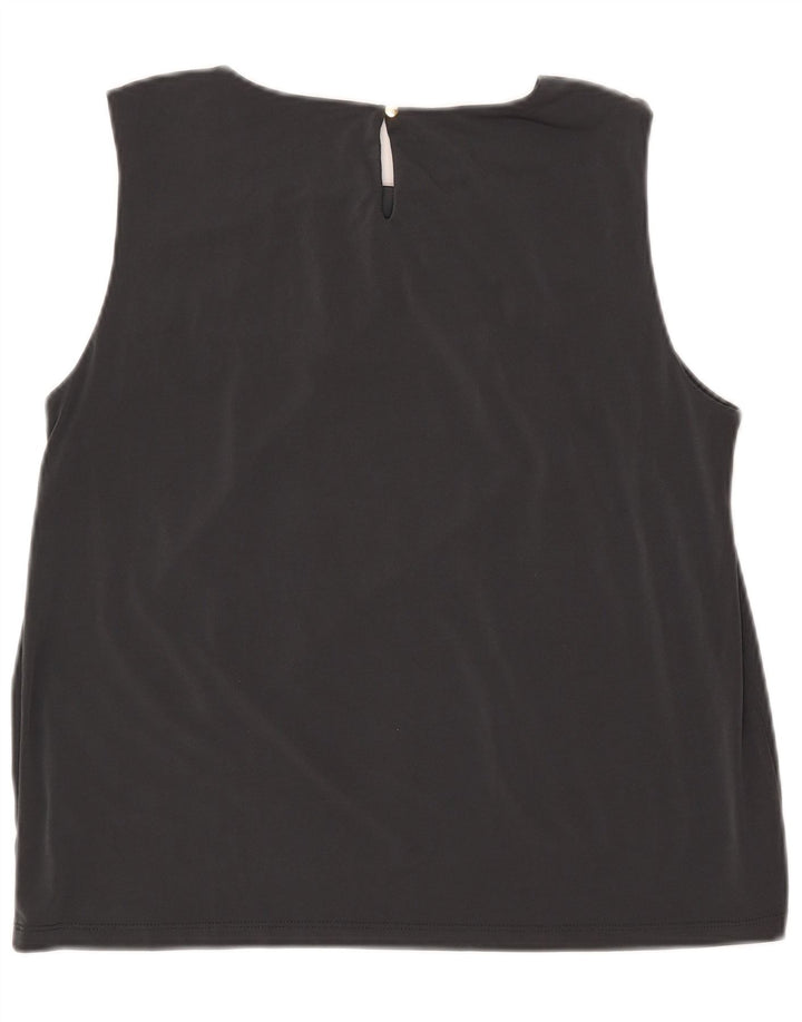 Женская укороченная блузка без рукавов Calvin Klein UK 18 XL, серый полиэстер