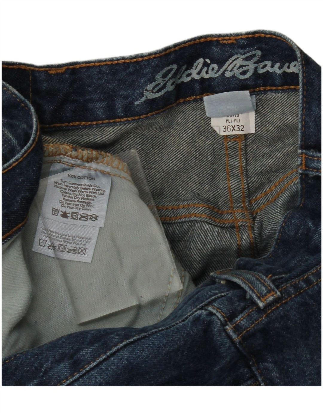 Женские прямые джинсы Eddie Bauer W36 L32, синие, хлопок