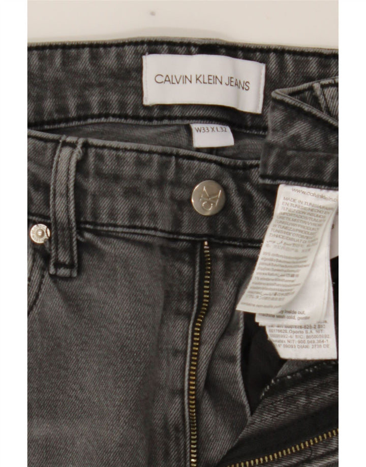 Мужские узкие джинсы Calvin Klein W33 L32, серый хлопок