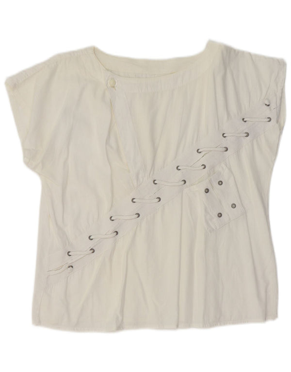 Женская укороченная футболка VINTAGE UK 14, средний белый