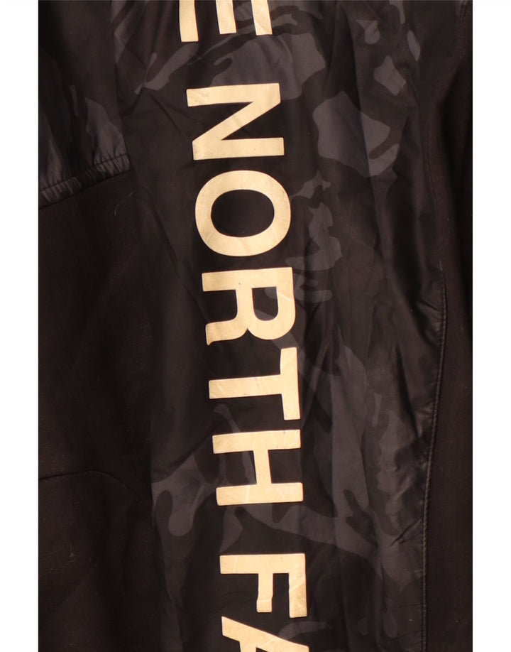 Мужской свитер с капюшоном на молнии с графическим рисунком THE NORTH FACE, маленький черный спортивный цвет