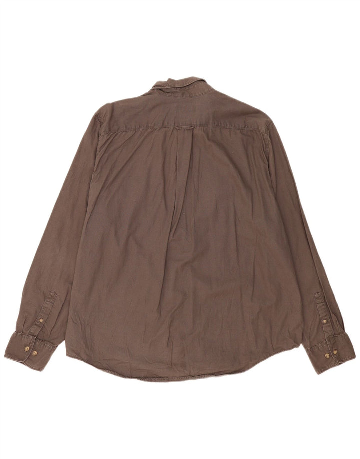 Мужская рубашка Eddie Bauer 2XL коричневая, хлопок