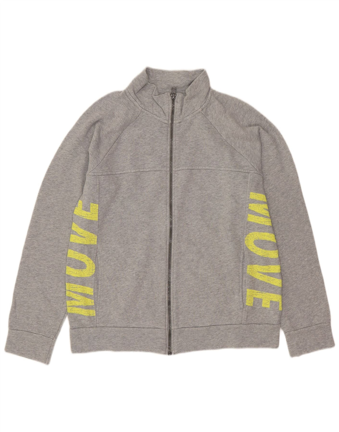 Спортивный костюм Benetton для мальчиков с графическим рисунком, верхняя куртка 11–12 лет, 2XL, серый в крапинку