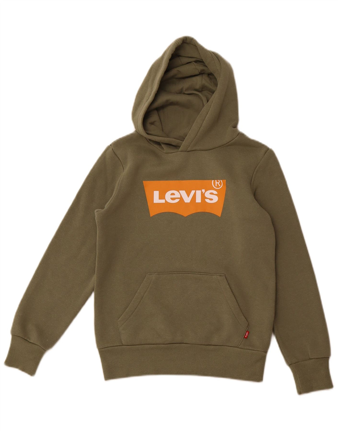 Джемпер с капюшоном LEVI'S для мальчиков 9-10 лет, зеленый хлопок