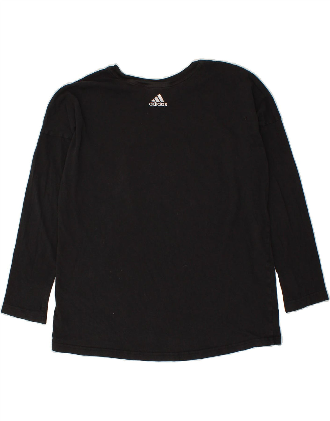 ADIDAS Womens Graphic Top Long Sleeve uk 14 Medium Black Vintage Adidas and Second-Hand Adidas from Messina Hembry 