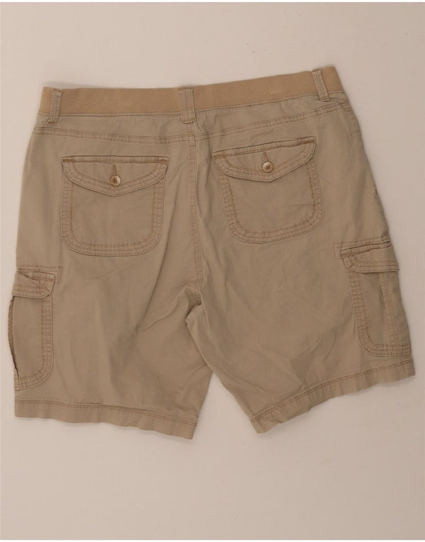LEE Womens Relaxed Fit Cargo Shorts US 18 2XL W37  Beige Cotton