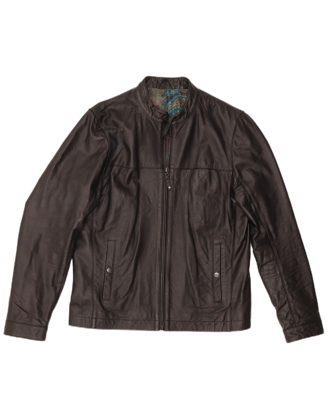 Мужская кожаная куртка Ted Baker, размер 4, большая черная кожа