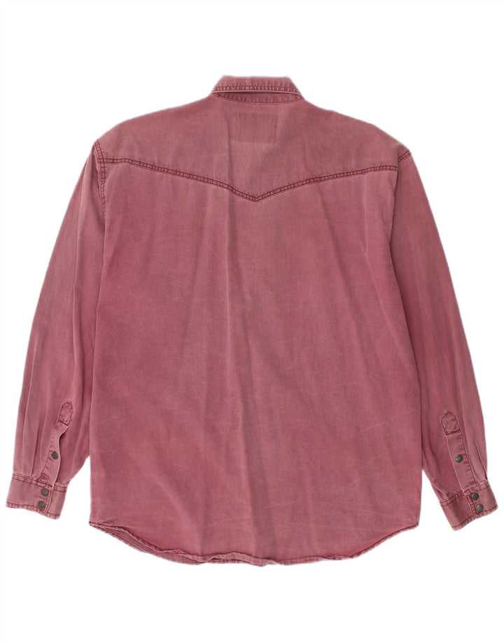 WRANGLER Мужская джинсовая рубашка в стиле вестерн, маленький бордовый хлопок