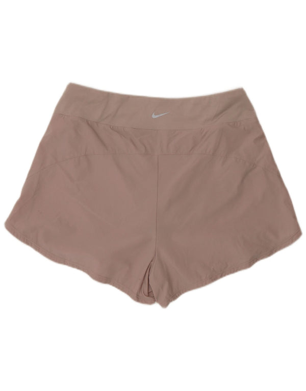 Nike Womens Dri Fit Sport Shorts UK 14 Large Pink Nylon