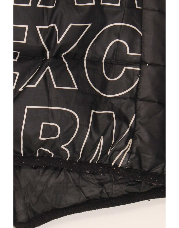 Мужская стеганая куртка с рисунком Armani Exchange UK 40, большая черная