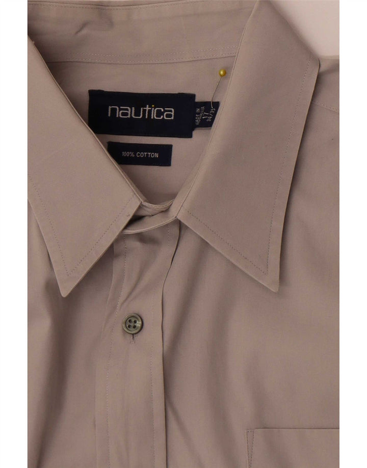Мужская рубашка Nautica, размер 17 XL, серая, хлопок