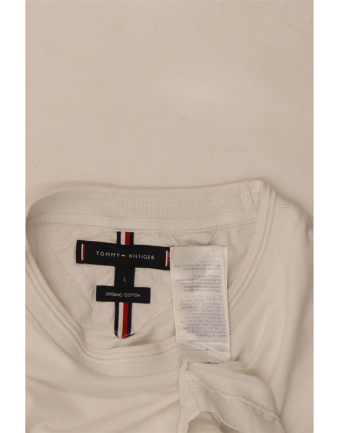 TOMMY HILFIGER Женская футболка Top UK 10, маленькая, белый хлопок